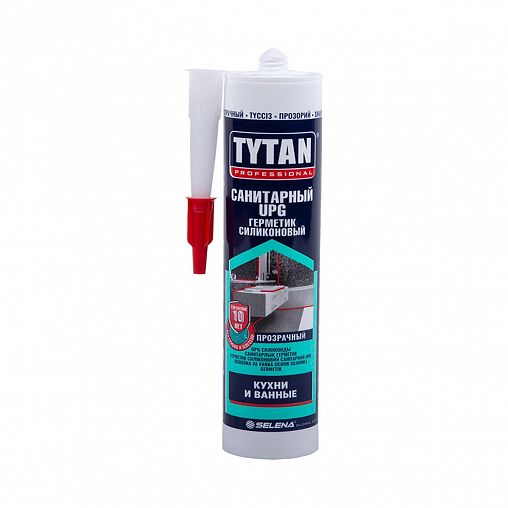 Силиконовый санитарный герметик Tytan Professional UPG, 280 мл, прозрачный фото