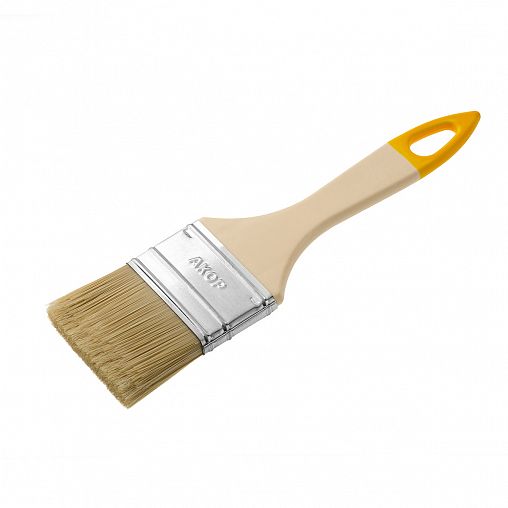 Кисть плоская Акор Стандарт Столичная, смешанная щетина, пластиковая ручка, 50 x 8 мм фото