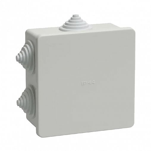 Коробка распаячная открытой установки IEK КМ41235, 85 x 85 x 40 мм, IP44, светло-серая фото