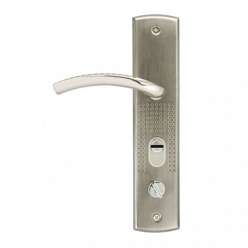 Ручка дверная на планке Нора-М 200 (96), правая, матовый никель фото