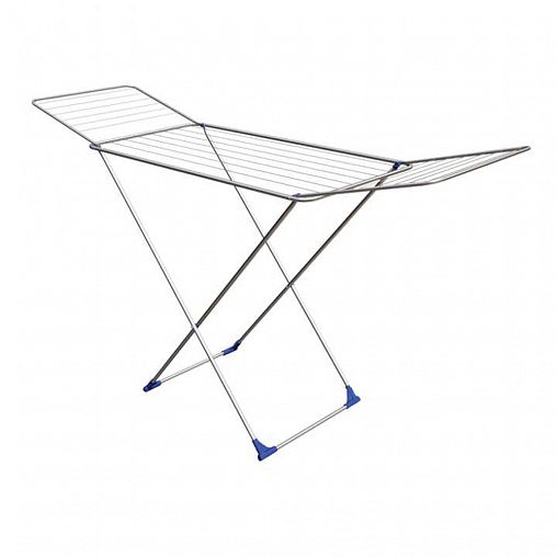 Сушилка для белья напольная Nika СБ1, сушильное полотно 18 м, серебро фото