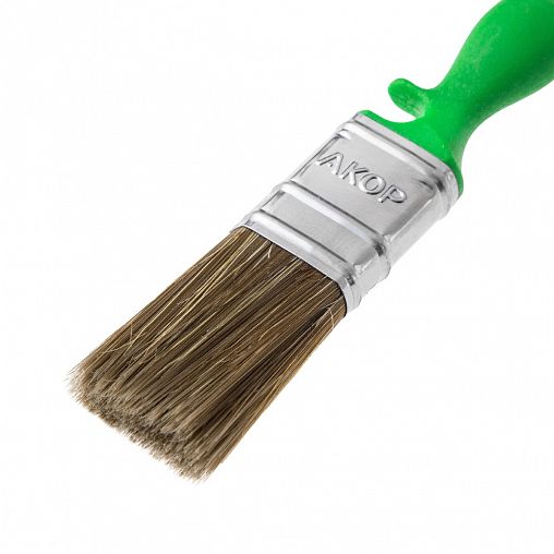 Кисть плоская для дерева Акор Мастер, смешанная щетина, пластиковая ручка, 25 x 12 мм фото