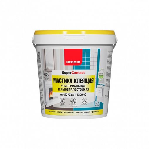Мастика клеящая универсальная Neomid, термостойкая, 1,5 кг фото