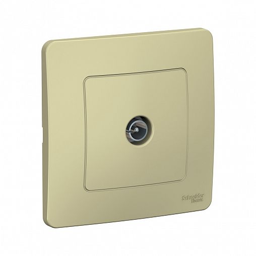 Розетка ТВ Systeme (Schneider) Electric Blanca BLNTS000017, встраиваемая, бежевая фото