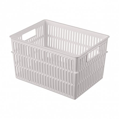 Корзина для хранения Бытпласт Simplify, 18,4 x 13,6 x 10,8 см, светло-бежевая фото