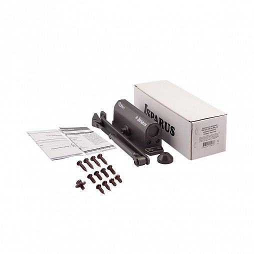 Доводчик дверной Нора-М 420 Isparus, для дверей 40 - 90 кг, графит фото