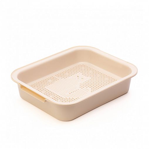 Лоток для животных Альтернатива, пластиковый, бежевый фото