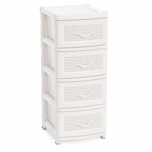 Комод четырехсекционный Альтернатива, 48 x 38 x 98 см, белый фото