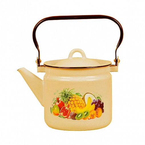 Чайник эмалированный СтальЭмаль, 2 л, с декором фото