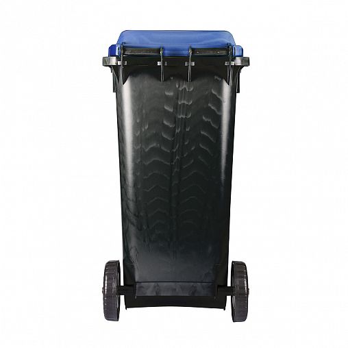 Бак для мусора Альтернатива, на колесах, 120 л, черно-синий фото