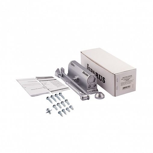 Доводчик дверной Нора-М 430F Isparus, для дверей 50 - 110 кг, с фиксацией, серый фото