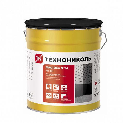 Мастика гидроизоляционная Технониколь №24 МГТН, 20 кг, черная фото