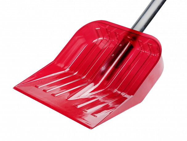 Лопата для уборки снега Альтернатива, с алюминиевым черенком, 430 x 420 мм, красная фото