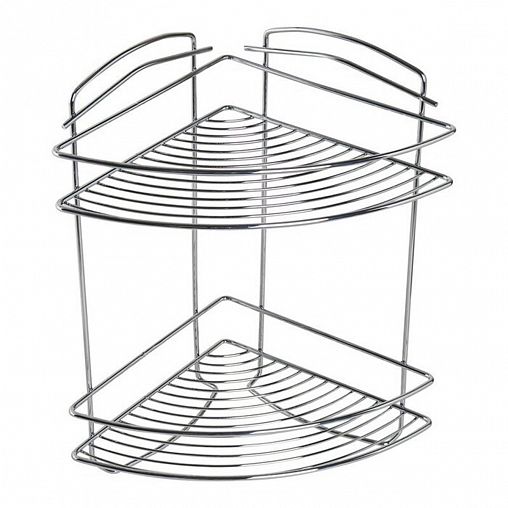 Полка в ванную Milardo, 2-х ярусная, хром фото