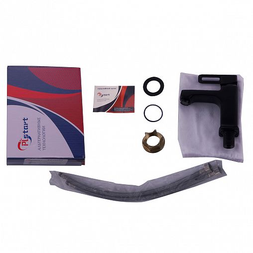 Смеситель для раковины с коротким изливом PLStart PD10031-7, черный фото