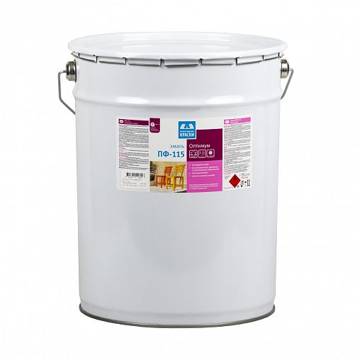 Эмаль ПФ-115 Ленинградские краски Оптимум, алкидная, глянцевая, 20 кг, зеленая фото