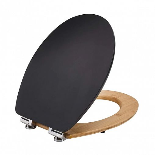 Сиденье для унитаза Wirquin Black Bamboo, натуральное дерево/черное фото