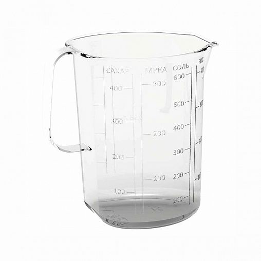 Кружка мерная Phibo, 0,5 л, прозрачная фото