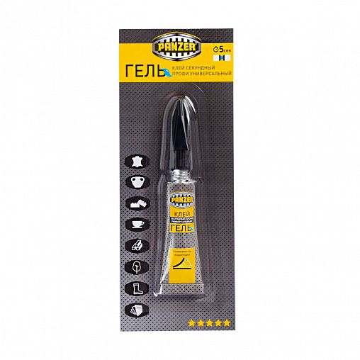 Клей секундный универсальный Panzer Профи, гель, 3 г фото