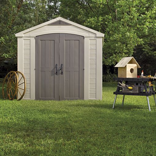 Хозблок Keter Factor 8x8, 248 x 255 x 243 см, бежевый фото Хозблок Keter Factor 8x8, 248 x 255 x 243 см, бежевый фото