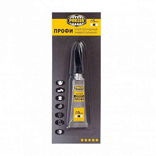 Клей секундный универсальный Panzer Профи, 3 г фото