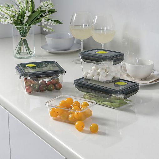 Контейнер с клапаном Phibo Brilliant, квадратный, 1,15 л, черный фото