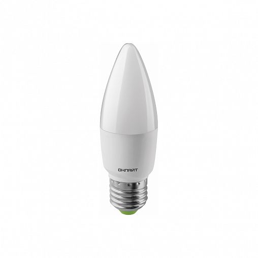 Лампа светодиодная LED матовая Онлайт, E27, C37, 8 Вт, 2700 K, теплый свет фото