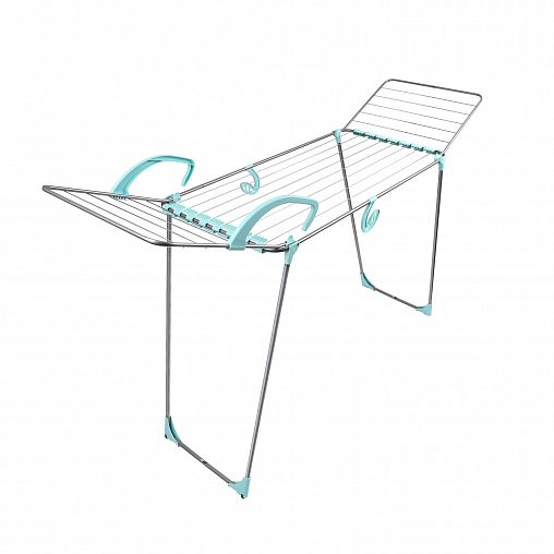 Сушилка для белья напольная Nika СБ10/С, складная, сушильное полотно 18 м, серебро фото