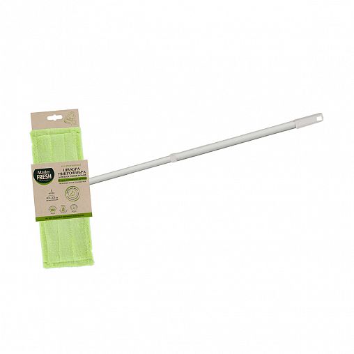 Швабра-флеттер Master Fresh Эко, c телескопической ручкой, насадка из микрофибры с коротким ворсом фото