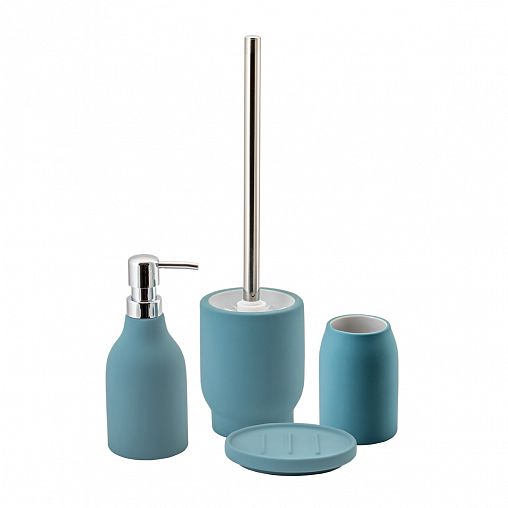 Дозатор для жидкого мыла Аквадекор Unna, керамика/резина, светло-голубой фото