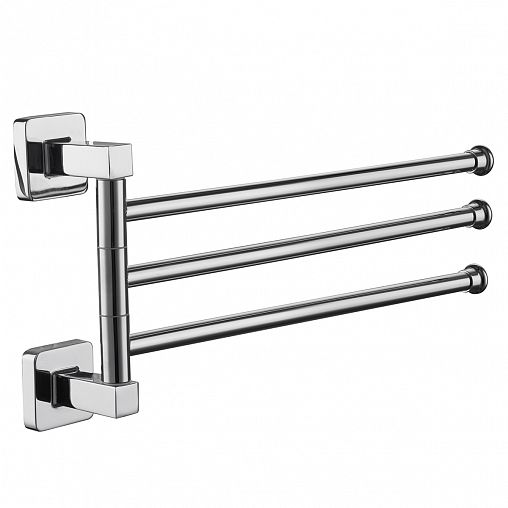 Полотенцедержатель поворотный Fashun A2613, тройной, хром фото