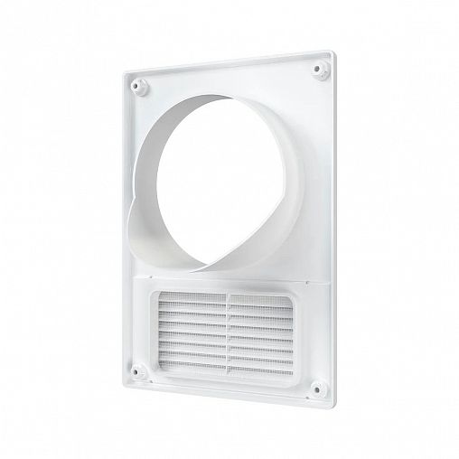 Площадка торцевая Era РУФ, пластик, разъемная, с решеткой и фланцем d 125 мм, 185 x 254 мм фото