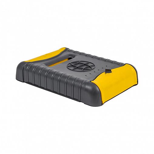 Почтовый ящик Цикл Стандарт, с пластиковой защелкой и накладкой, серый/желтый фото