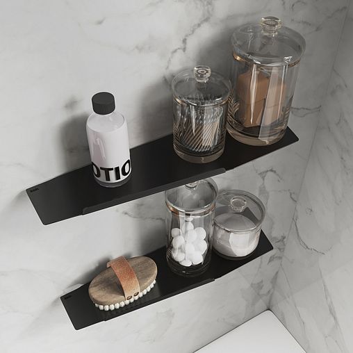 Полка в ванную IDDIS Slide, черная матовая фото