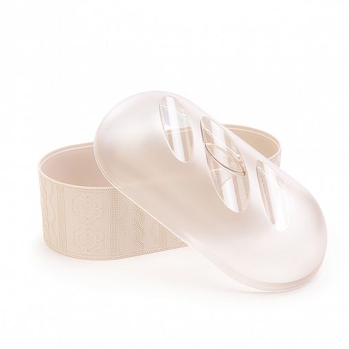 Хлебница Альтернатива Меланж, 33 x 16 x 19 см, бежевая фото