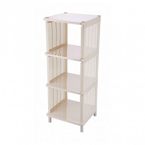 Этажерка Альтернатива Лайт, 4 секции, 31,5 x 32,7 x 86 см, слоновая кость фото