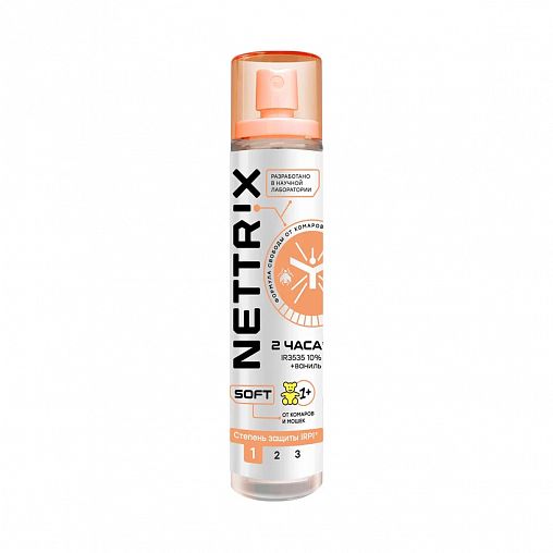 Спрей от комаров, мошек, мокрецов Nettrix Soft, 100 мл фото