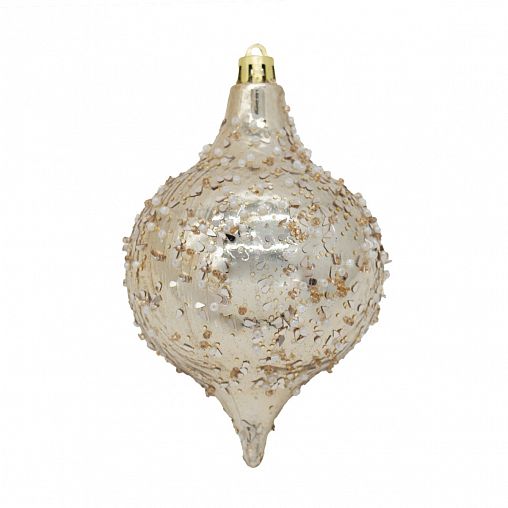 Набор елочных украшений Шар фигурный, d 13 см, 2 шт, золото фото