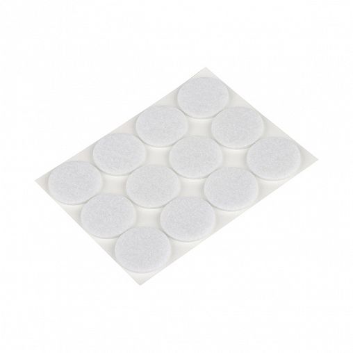 Протекторы для мебели самоклеящиеся Рыжий кот, d 2,8 см, 12 шт, белые фото