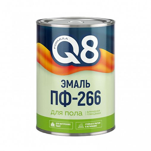 Эмаль ПФ-266 для пола алкидная Formula Q8, глянцевая, 0,8 кг, золотисто-коричневая фото