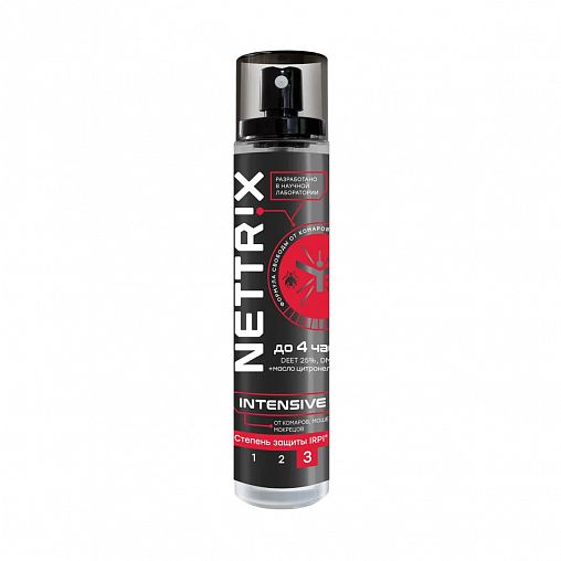 Спрей от комаров и мошек Nettrix Intensive, 100 мл фото