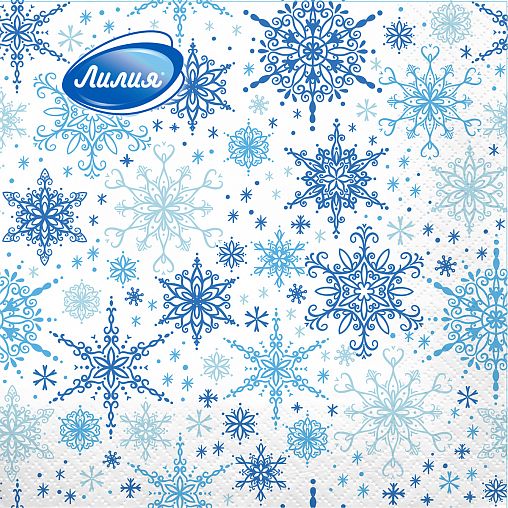 Салфетки бумажные сервировочные Лилия Вьюга, двухслойные, 20 шт фото