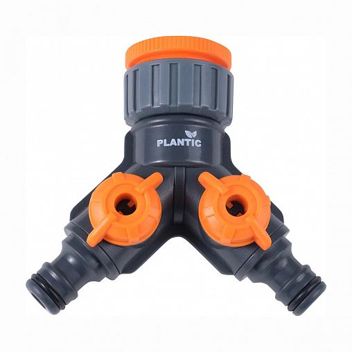 Штуцер для крана Plantic by Fiskars light, на два канала, 1/2" - 3/4" - 1" фото