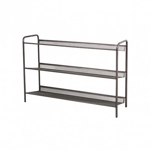 Подставка для обуви ЗМИ Женева 33, 3-х полочная, 86,5 x 27 x 60 см, графит фото