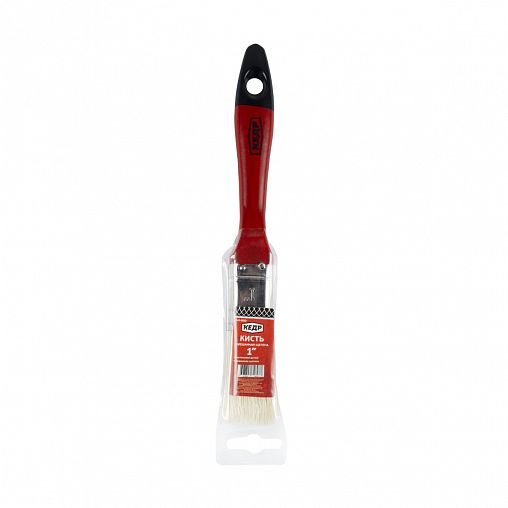 Кисть плоская Кедр №1, смешанная щетина, пластиковая ручка, 25 мм фото