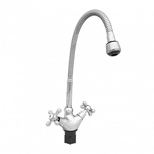 Смеситель для кухни Roegen RP024D, с гибким изливом, хром фото