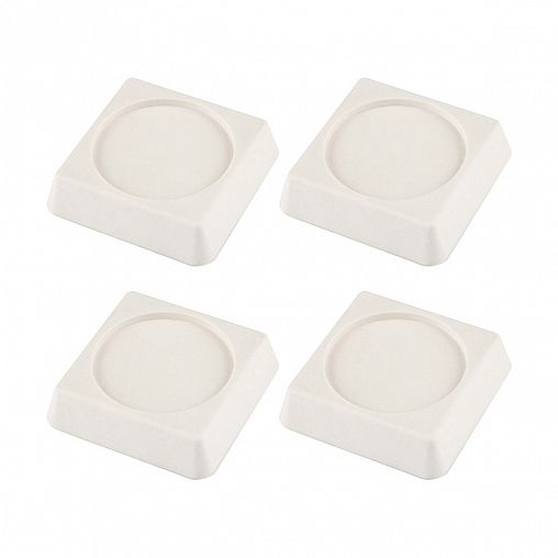 Антивибрационные подставки Рыжий кот для бытовой техники, квадратные, 4 шт, белые фото