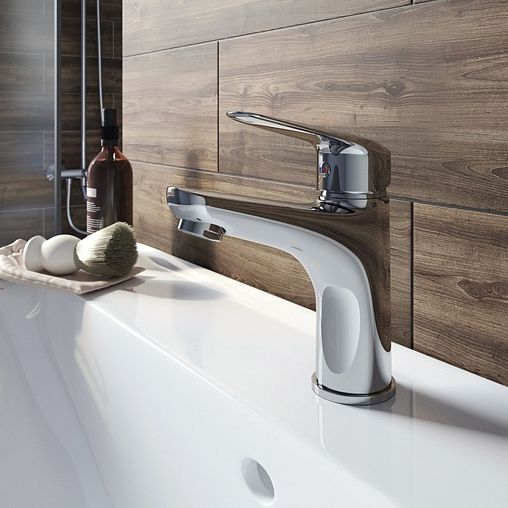 Смеситель для раковины с коротким изливом IDDIS Torr, хром фото