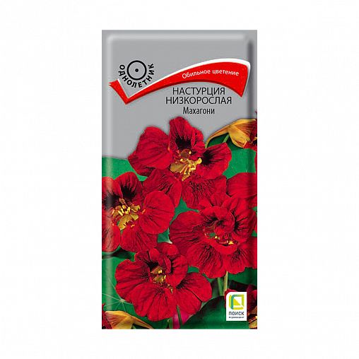 Семена цветов Настурция Низкорослая Махагони Поиск, 1 г фото