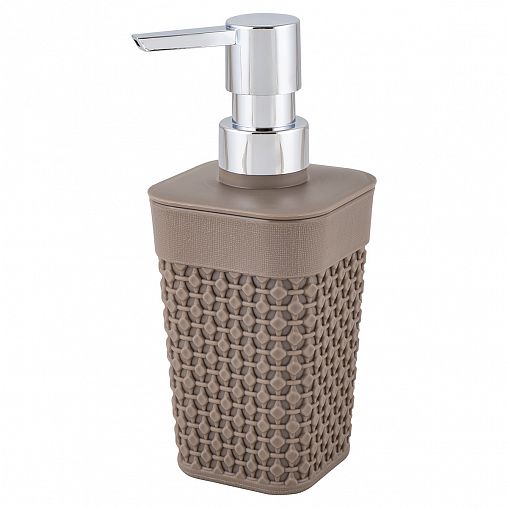 Дозатор для жидкого мыла Plast Team Oslo, 75 х 58 х 166, шоколадный мокко фото